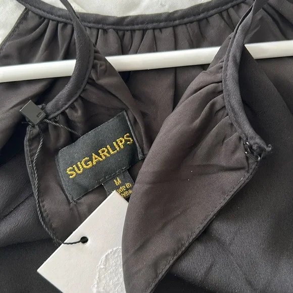 Sugarlips black silky jumpsuit - Picture 8 of 8